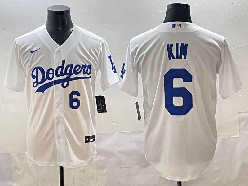 Men 2025 Los Angeles Dodgers 6 H.S.Kim White Game Nike MLB Jersey style 16